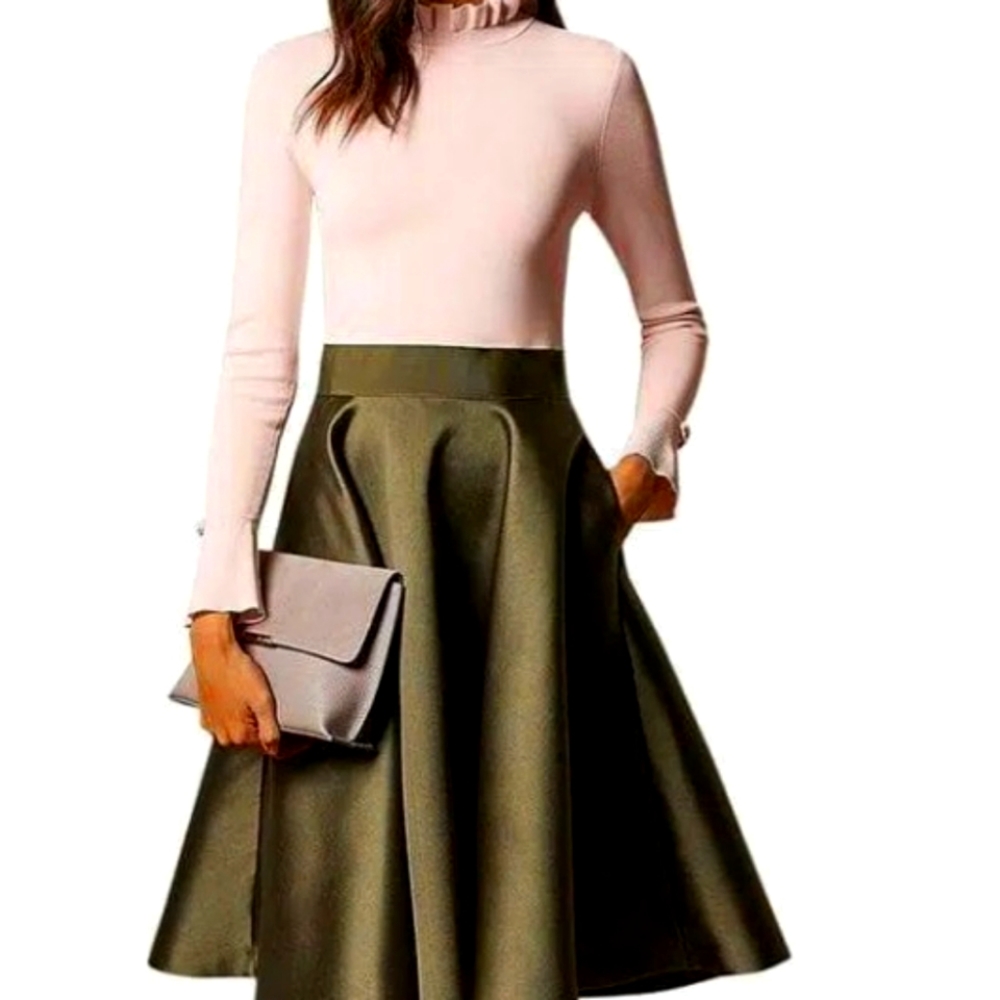 TED BAKER frill neck dress